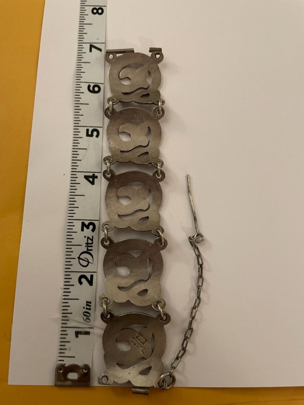 Vintage Sterling Silver Bracelet Taxco 980 62 grams RARE 7" 1930-40s 98% Silver - Picture 8 of 13